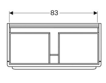 Тумба с раковиной GEBERIT MYDAY 824100000+125400600