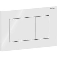 Смывная клавиша Geberit Sigma01, угловая, двойной смыв: белый / Высокоглянцевое покрытие