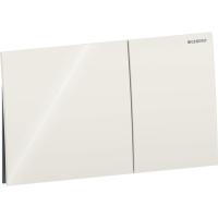 Смывная клавиша Geberit Sigma70, угловая, двойной смыв: песочно-серый / Стекло глянцевое, 25см