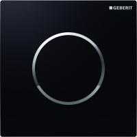 Система управления смывом для писсуаров Geberit Sigma10, пневматическая, Черный / глянцевый хром / черный