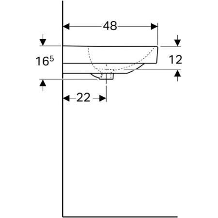 Раковина подвесная Geberit Smyle Square 120x48 500.253.01.1