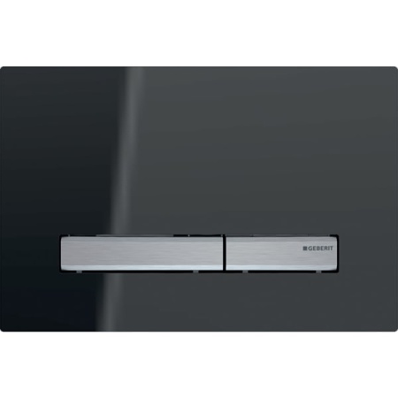 Смывная клавиша Geberit Sigma50, для двойного смыва, цвет металлический хромированный черный, лава