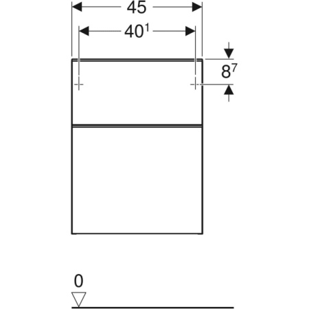Шкаф 45 см Geberit Smyle Square 500.357.JR.1, пекан