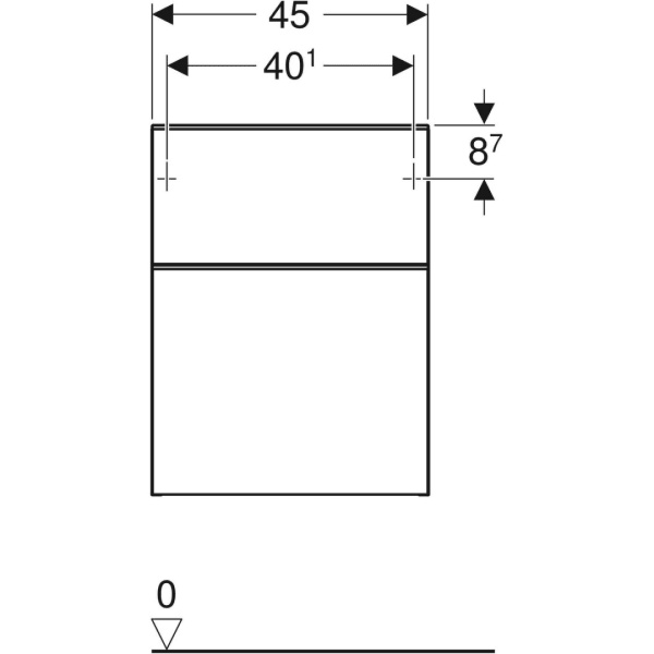 Шкаф 45 см Geberit Smyle Square 500.357.JR.1, пекан