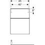 Шкаф 45 см Geberit Smyle Square 500.357.JR.1, пекан