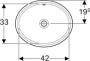Раковина мебельная GEBERIT (IDO) VARIFORM 500.748.01.9 (встраиваемая снизу, (48*39), белый)