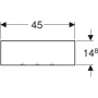 Настенная полка 45 см Geberit Smyle Square 500.362.00.1, белый/темно-серый