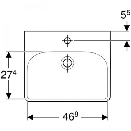 Раковина подвесная GEBERIT Smyle Square 500.256.01.1
