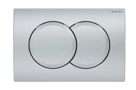 Кнопка смыва Geberit Delta01 для двойного смыва матовый хром (115.107.46.1)