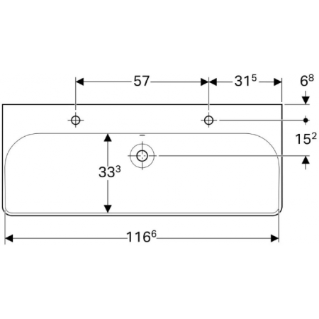 Раковина подвесная Geberit Smyle Square 120x48 500.253.01.1
