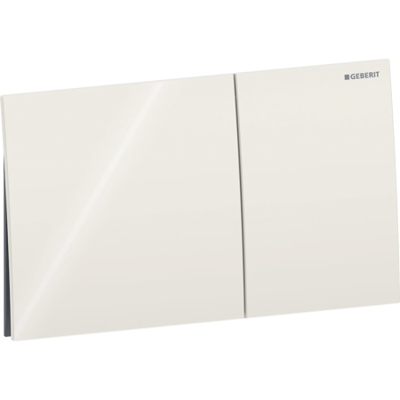 Смывная клавиша Geberit Sigma70, угловая, двойной смыв: песочно-серый / Стекло глянцевое, 25см