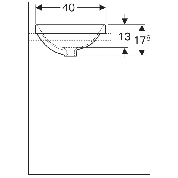 Раковина 60 см Geberit VariForm 500.730.01.2