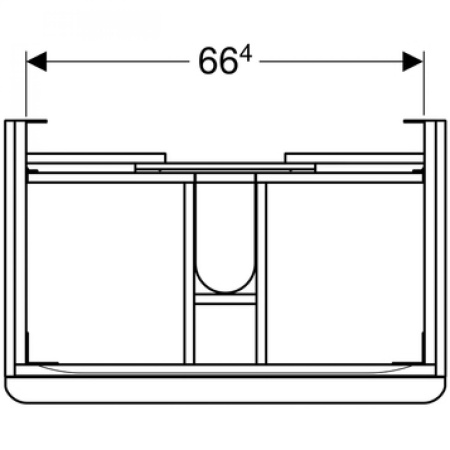 Тумба для комплекта 75 см Geberit Smyle Square 500.353.00.1, белый