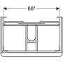 Тумба для комплекта 75 см Geberit Smyle Square 500.353.00.1, белый