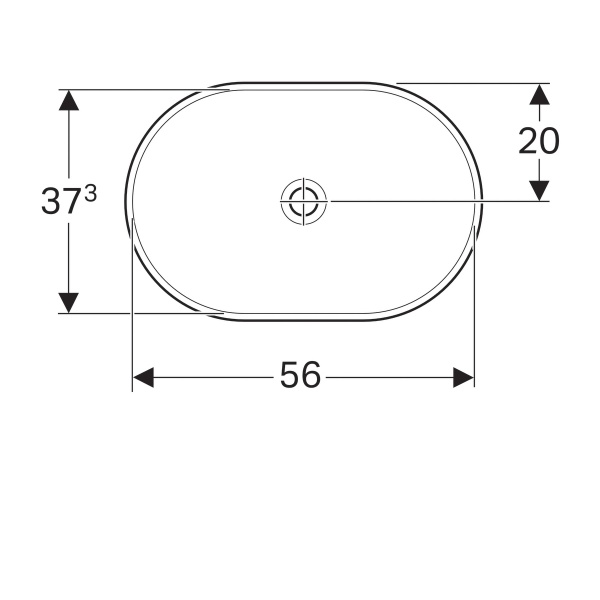 Раковина 60 см Geberit VariForm 500.730.01.2