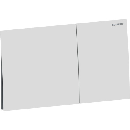 Смывная клавиша Geberit Sigma70, угловая, двойной смыв: белый матовый / Легкоочищаемое покрытие, 25см