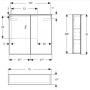 Зеркальный шкаф с подсветкой 75 см Geberit Option Plus 500.206.00.1