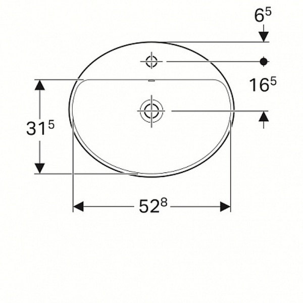 Раковина 55 см Geberit VariForm 500.720.01.2