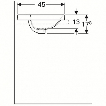 Раковина 55 см Geberit VariForm 500.720.01.2