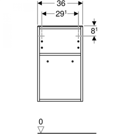 Шкаф Geberit Smyle Square  500.358.00.1, белый глянцевый