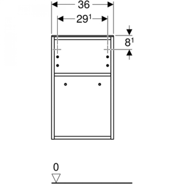 Шкаф Geberit Smyle Square  500.358.00.1, белый глянцевый
