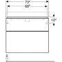Тумба для комплекта 75 см Geberit Smyle Square 500.353.00.1, белый