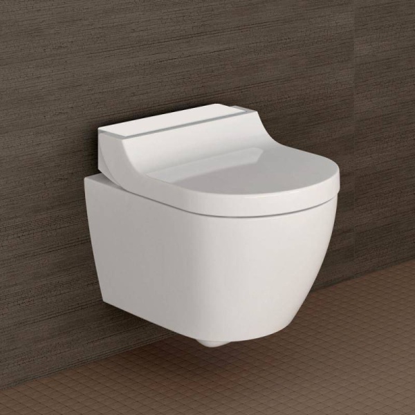 Унитаз-биде подвесной Geberit AquaClean tuma classic 146.094.11.1 с сиденьем безободковый альпийский белый