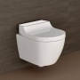 Унитаз-биде подвесной Geberit AquaClean tuma classic 146.094.11.1 с сиденьем безободковый альпийский белый