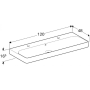 Раковина подвесная Geberit Smyle Square 120x48 500.253.01.1