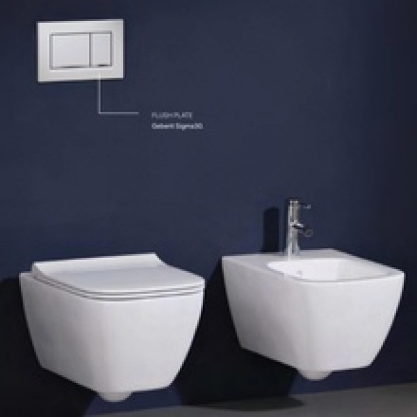 Подвесной унитаз Geberit Smyle Square 500.208.01.1 безободковый