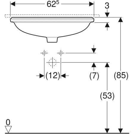 Раковина встраиваемая Geberit VariForm 62.5x49 500.756.01.2